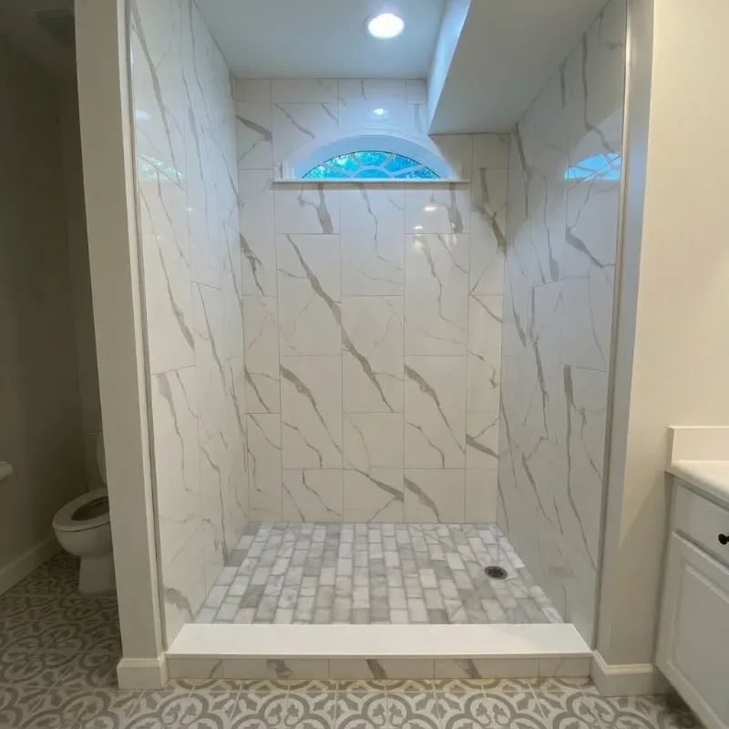 Remodeled bathroom completed by Paez And More